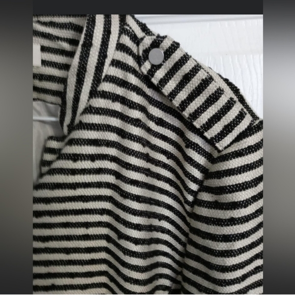 Loft Outlet Blazer Jacket Military Academia Mandarin Collar Stripes Size XL - Picture 5 of 9